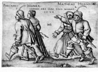 Allegorische Monatsdarstellung - Januar und Februar