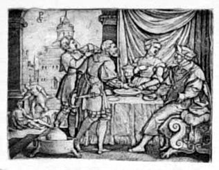 Gleichnis von dem Reichen und vom armen Lazarus - Mahl des Reichen