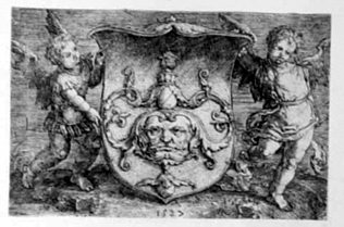 Wappen mit einer Maske