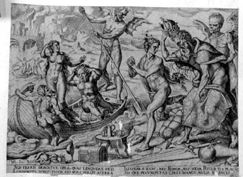 Allegorische Darstellung - Triumph des Todes über die weltliche Macht