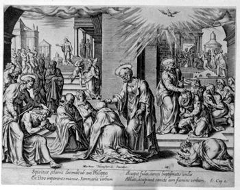 Apostel Philipp, Johannes und Petrus in Samarien