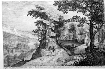 Landschaft mit Tobit und dem Erzengel Raphael
