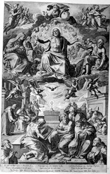Heilige Dreifaltigkeit segnet die Prophetenversammlung
