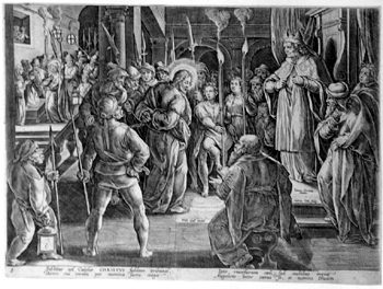 Verhör Christi vor dem Hohen Rat - Christus vor Kaiphas