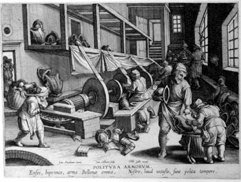 Waffenwerkstatt - Polieren der Rüstungen