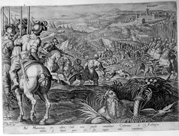 Cosimo I. Medici besiegt the French Truppen with Marciano