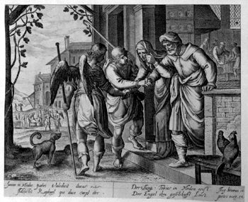 Tobits Abschied of his Eltern