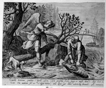Tobits Miraculous Heilmittel - Tobit with the Fisch