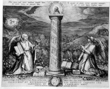 Title Page >>Trophaeum vitae Solitariae... Illustriss et Reverendiss D.D. Henrico Caetano S.R.E. Cardinali, et Camerario Ampl 1598<<