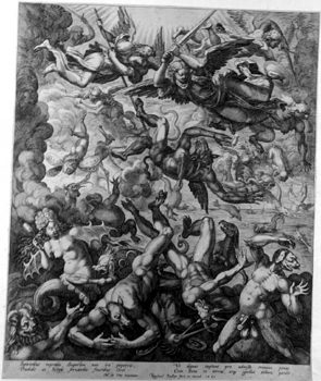 Apokalyptische Representation - Angel stürzen the Teufel