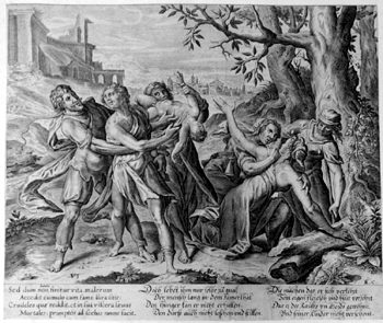 Allegorische Darstellung - Menschliche Sünden - Neid, Raub und Mord