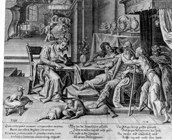 Allegorische Darstellung - Menschliches Jammertal - Krankheit und Alter