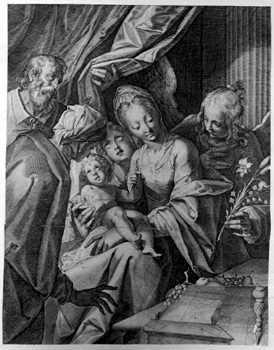 Holy Family with two angels and the St. Anne