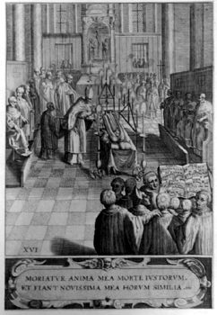 Hl. Wolfgang von Regensburg begräbt den Hl. Ulrich in der Augsburger Afra-Kirche