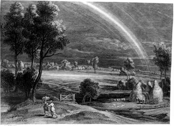 Landschaft mit dem Regenbogen