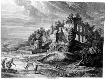Landschaft mit den Ruinen des Palatin