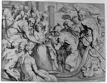 Aiolos übergibt Odysseus den Windsack