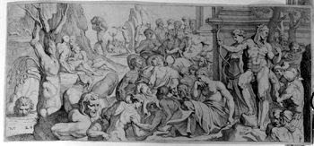 Odysseus sucht die ruhmvollen Seelen aus