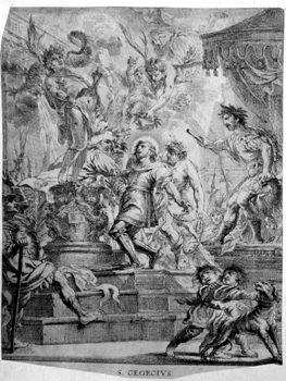 St. George before Emperor Diokletian