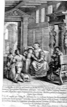 P. Gabriel Maria als Junge vor dem Altar der Hl. Katharina