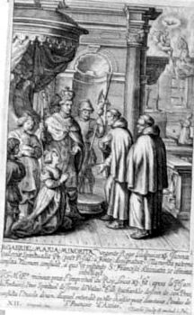 P. Gabriel Maria vor dem französischen König Ludwig XI.