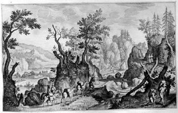 Forest Landscape with fahrenden Händlern