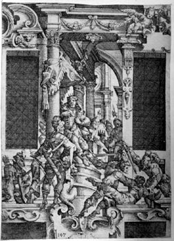 Loggia with a Battle Scene