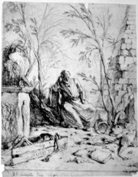 Allegorical Representation - Vanitas - Demokrit in Meditation