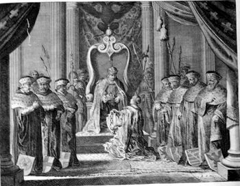 Medicea hospes - Kniende Maria Medici  vor dem franzözischem König Heinrich IV.