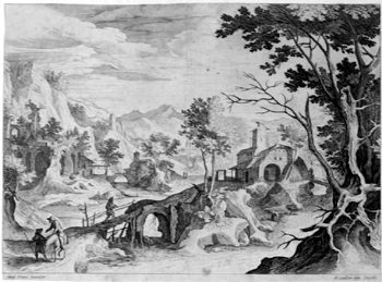 Landschaft mit einem Haus