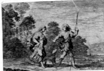 Dorinda und Sylvius mit seinem Hund