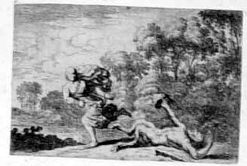 Nymphe mit einem besiegten Satyr