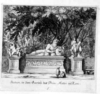 Statuen im Garten des Palazzo Mattei in Rom