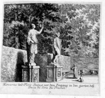 Statuen von Merkur und Flora im Garten von Fürst di Sord in Frascati