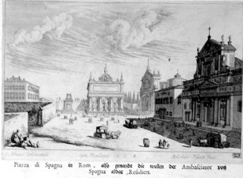 Ansicht der Piazza di Spagna in Rom