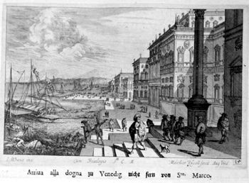 Ansicht der Piazzetta  San Marco in Venedig