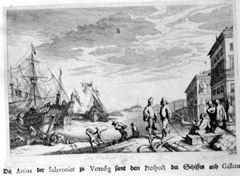 Hafenszene in Venedig