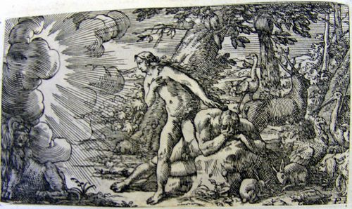 Gott ruft den versteckten Adam