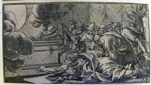 Josua vor der Bundeslade