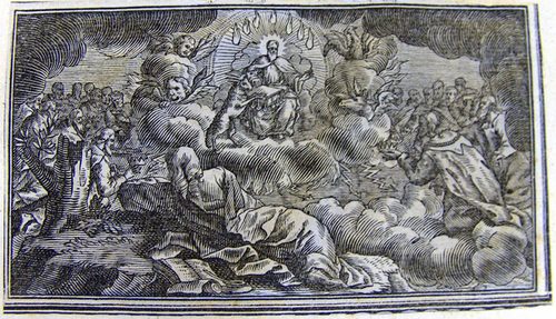 Vision der Huldigung vor dem Thron Gottes
