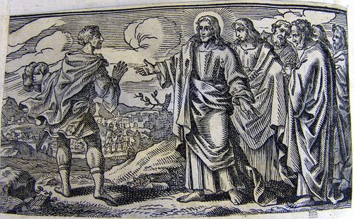 Die Jungen begegnen den Auferstandenen auf dem Weg nach Emmaus