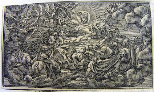 Vision des versiegelten Buches und des Lammes