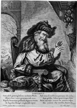 Allegorische Monatsdarstellung - Januar