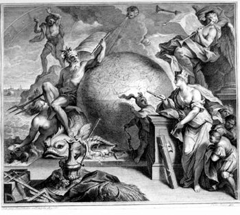 Allegorische Darstellung - Geographische Entdeckungen