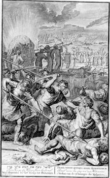 Die Israeliten erschlagen die fünf Könige von Midian