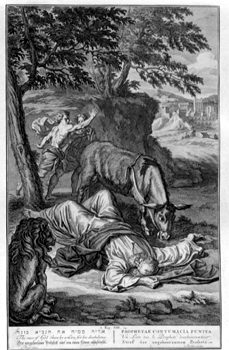 Ungehorsamer Prophet wird von einem Löwen getötet