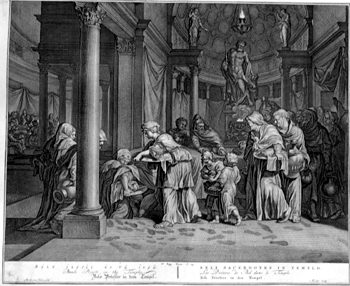 Priester des Baall im Tempel