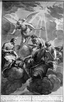 Vier Evangelisten mit ihren Symbolen