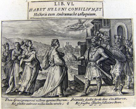 Helena und die Begegnung Hektors und Andromaches