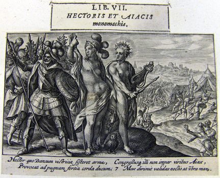 Zweikampf zwischen Hektor und Ajas